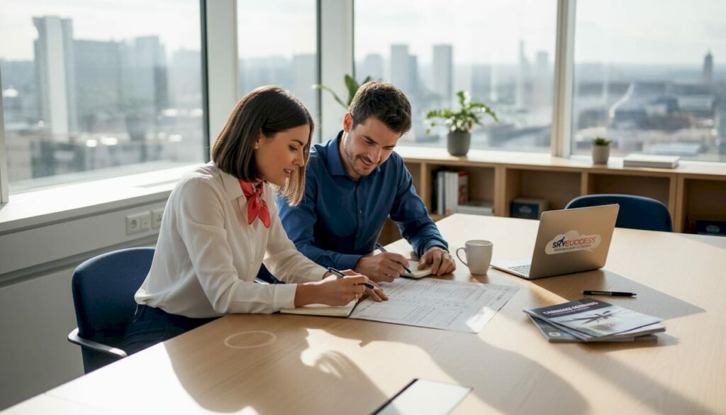 Des candidats échangent sur les critères de sélection pour le recrutement des PNC.