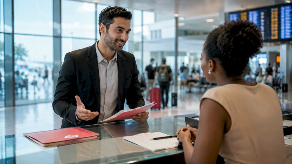 Entretien d’embauche pour un poste de PNC : le candidat face à la recruteuse