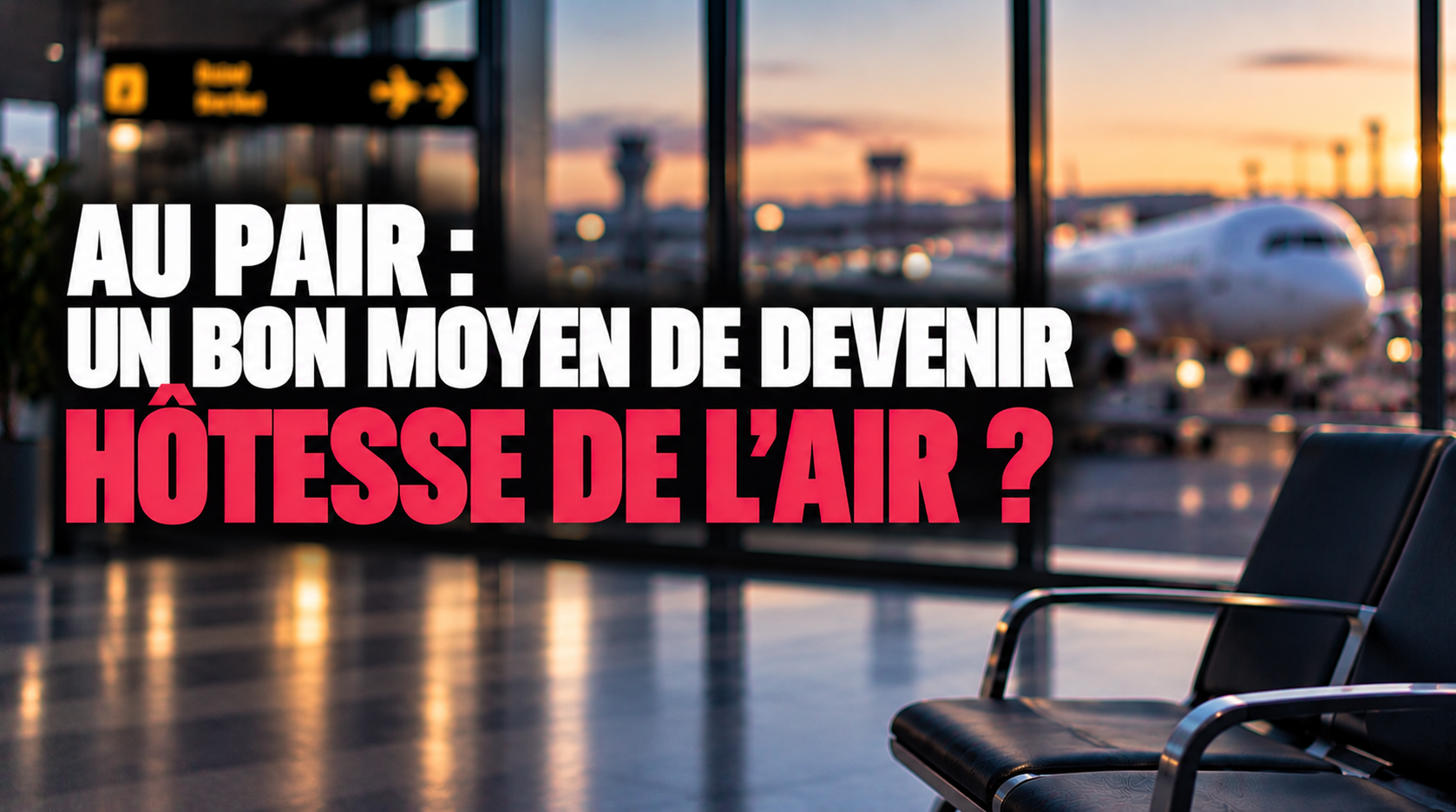 Aéroport au coucher du soleil question d’avenir