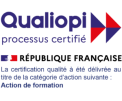 logo qualiopi avec action de formation x